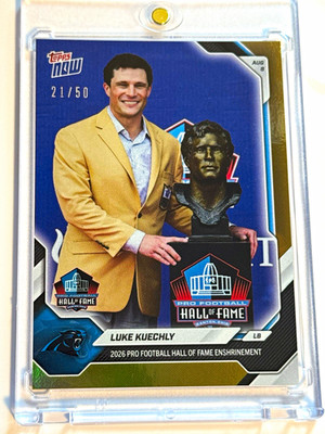 2026 Topps Now Luke Kuechly Pro Football HOF Enshrinement OS4 21/50 READ DESCRIP