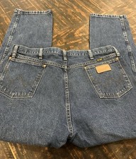 Vtg 90s Wrangler Jeans Size 40x30 actual size 13MWZGK Straight Leg Med Wash