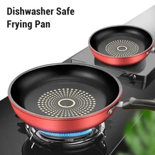 .Cast Iron Nonstick Frying Pan Skillet Dishwasher Safe Compatible With Induction