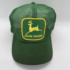 Vintage John Deere Snapback Trucker Hat Mesh Cap K-Products Orange City, IA USA