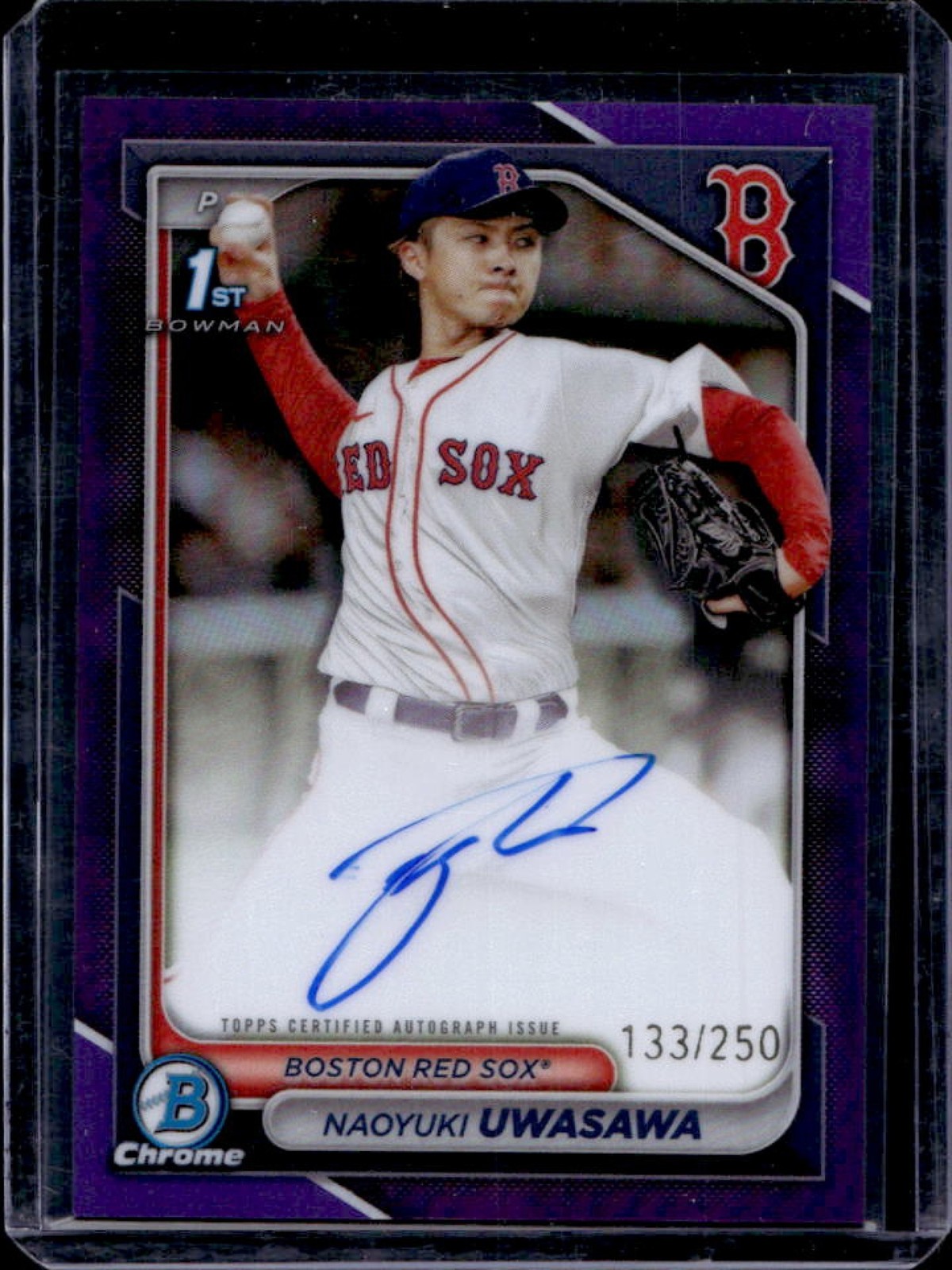2024 Bowman Chrome Naoyuki Uwasawa Auto Purple Refractor 1st #133/250