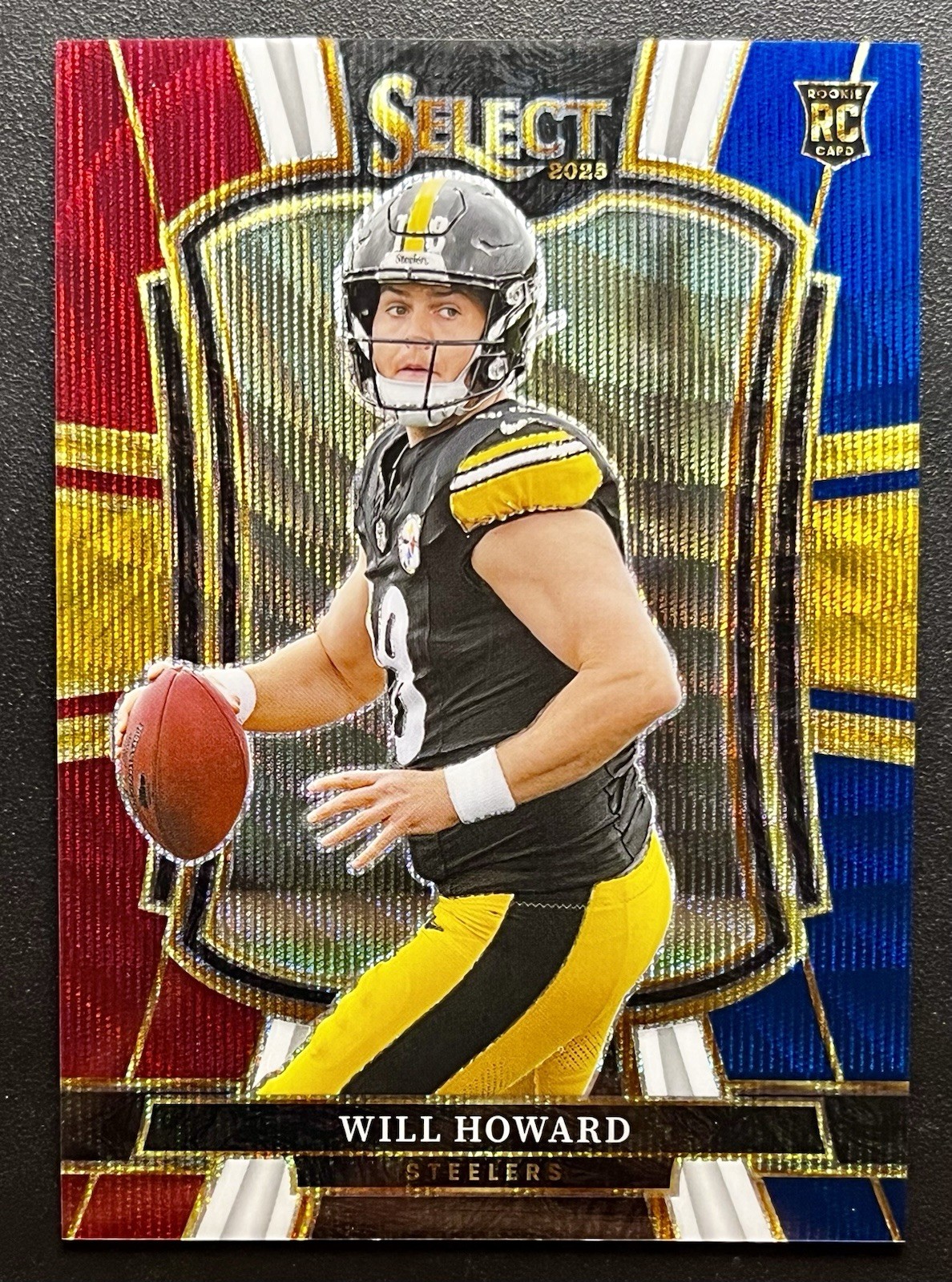 2025 Panini Select Will Howard Tri-Color Prizm RC #152 /299 Steelers