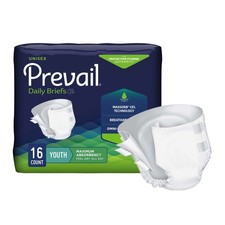 Prevail Incontinence Brief XS Mat Body Shape Maximum 96 Ct
