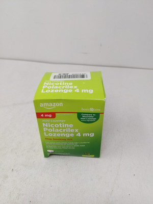 Amazon Basic Care Nicotine Polacrilex Mini Lozenge, 4 Mg (nicotine), Exp: 07/27
