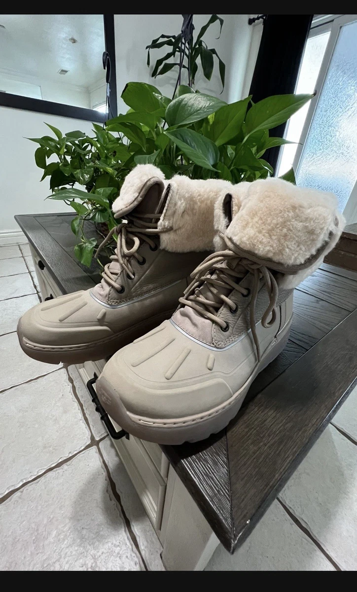 UGG Men Gray and Black Lace-Up Shearling-Trim Boots UGG Chalet Lace-Up Boots in Gray | Lyst main image 3