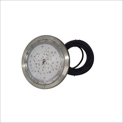 Poolexa 10in RGB LED Inground Pool Light 50ft Cord Wet Niche 316 Stainless Steel
