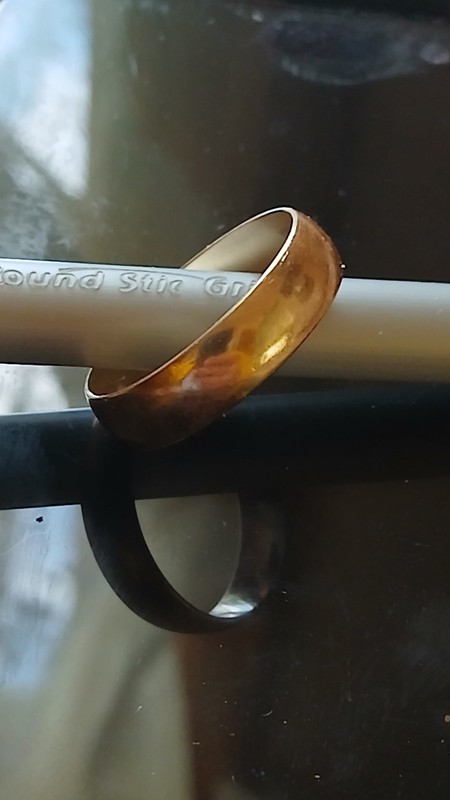 14k Gold Ring Mens. Benchmark. 5mm 