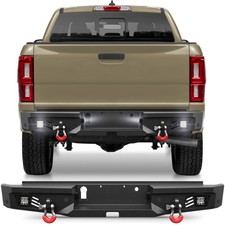 Textured Steel Rear Bumper W2 Led Floodlights For 2019 20 21 22 23 Ford Ranger Textured Steel Rear Bumper W2 Led Floodlights For 2019 20 21 22 23 Ford Ranger