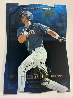 1998 Leaf Fractal Matrix Die-Cut Diamond-Axis Executive Proof /50 Derrek Lee #99