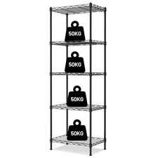 WORKPRO 5-Tier Shelving Unit | Height Adjustable Metal Shelving Unit with Leveli