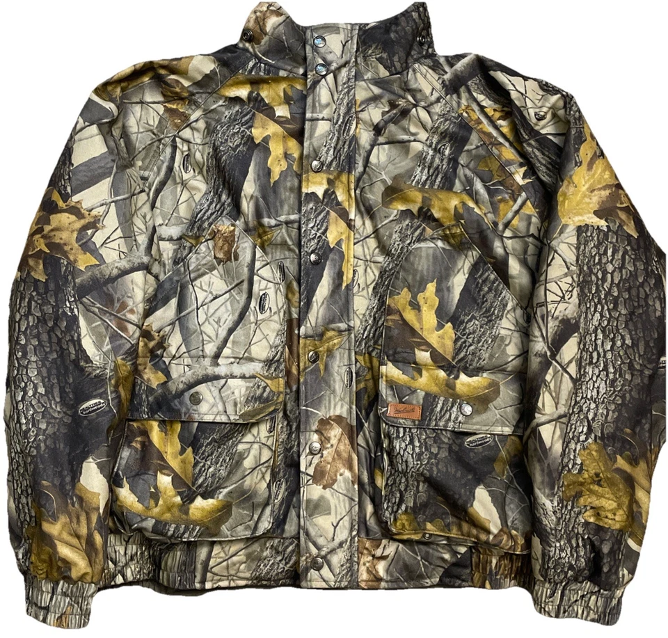 Vintage Woolrich Jacket Insulated Coat Camo Mossy Oak & Green Reversible Sz XL - Image 2 of 4