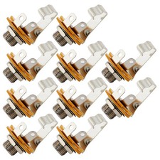 2X(10pcs 6.35mm 1/4 Inch Mono Input Jack Plug Socket for Electric Guitar 1327