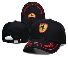 F1 Ferrari Team adjustable outdoor casual men's sports baseball cap hat black