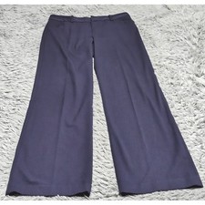 Lauren Ralph Lauren Dress Pants Women 6 Jacie Wide Leg Mid Rise Navy Blue