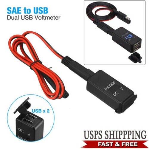 Quick and Easy Installation Motorcycle Dual USB Charger Adapter with LED - Afbeelding 9 van 12