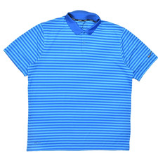 Nike Golf Dri-FIT Polo Shirt Men's Regular Size XL Blue Striped Golf