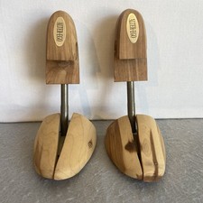 Vtg Alter-Ego Cedar Shoe Trees Adjustable Spring Loaded Men  s Size L Made in USA
