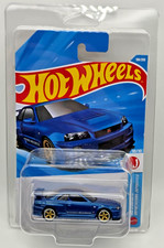Hot Wheels Nissan Skyline Gt-r R34 Custom Real Rider Rubber Tires 5 Spokes 2026 Hot Wheels Nissan Skyline Gt-r R34 Custom Real Rider Rubber Tires 5 Spokes 2026
