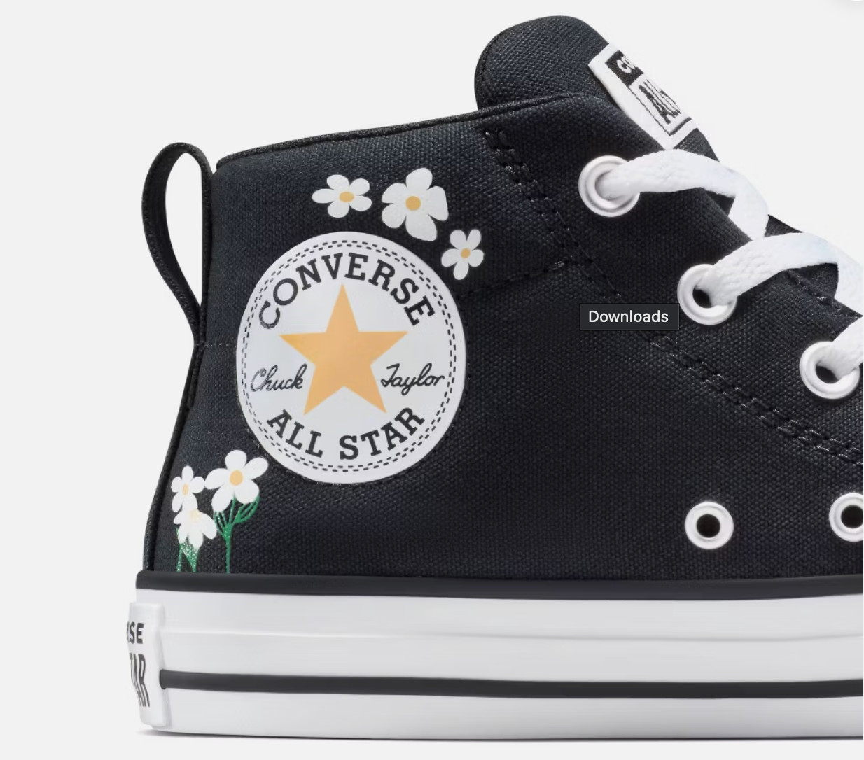 Converse Adult Street Mid Sneakers - Black/Floral thumbnail 7