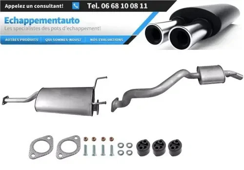 Pot d'échappement Ssangyong Kyron 2.0 Xdi silencieux arrière et tube central 4x4