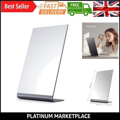 Space Schwarz Rechteckiger Schminkspiegel - 12 Zoll Aluminium Freistehender Schreibtisch M...