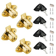 XIEHE 801 Cabinet Drawer Lock with Keys 7/8 inch Outside Cylinder Diameter Ke...