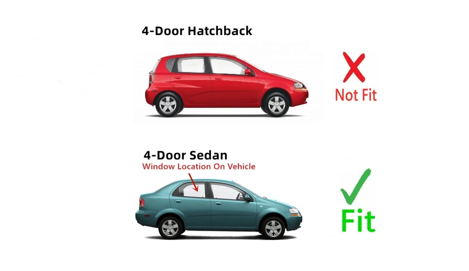 Fits 2004-2006 Chevrolet Aveo Sedan Passenger Side Right Rear Door Window Glass Foto 2 de 4