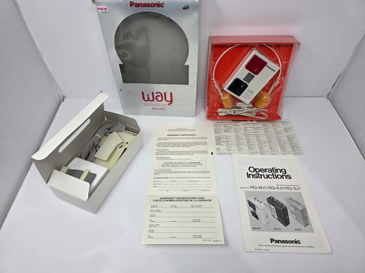 RARE Panasonic Way 1980's Open Box Cassette Player Walkman RQ-WJ1