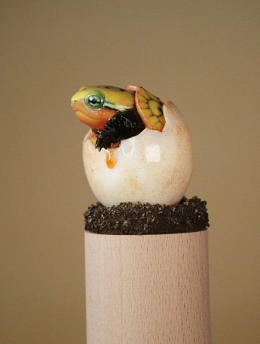 Hidden:MaoErJu Studio Out Of Shell Set Turtle Birth Resin Statue Model Toy New - Picture 2 of 4