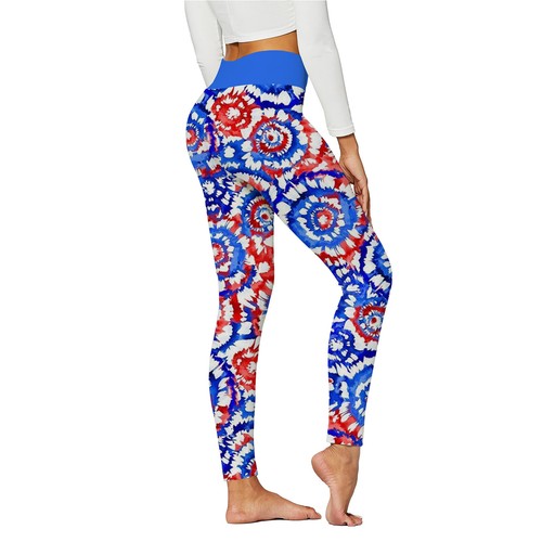 Womens Leggings Independence Day Printed High Waist Workout Running Sports Pants - Bild 36 von 62