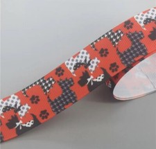 3 yards 7/8" Dogs/Animals / Scottie Dog Grosgrain Ribbon