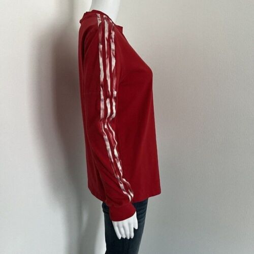 Adidas x Danielle Cathari Women's Shirt Size S Red Long Sleeve Crewneck - Picture 9 of 10