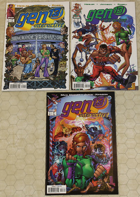 GEN 13: INTERACTIVE (1997) # 1 - 3 NM Complete set (Image Comics) !