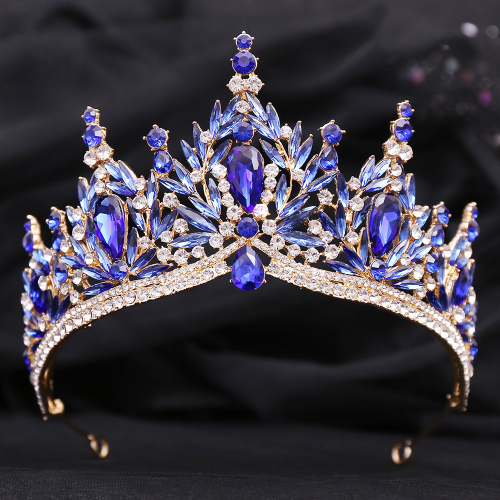 Luxury Purple Crystal Leaves Crown Bride Tiaras Bridal Hair Jewelry Accessories - Bild 28 von 30