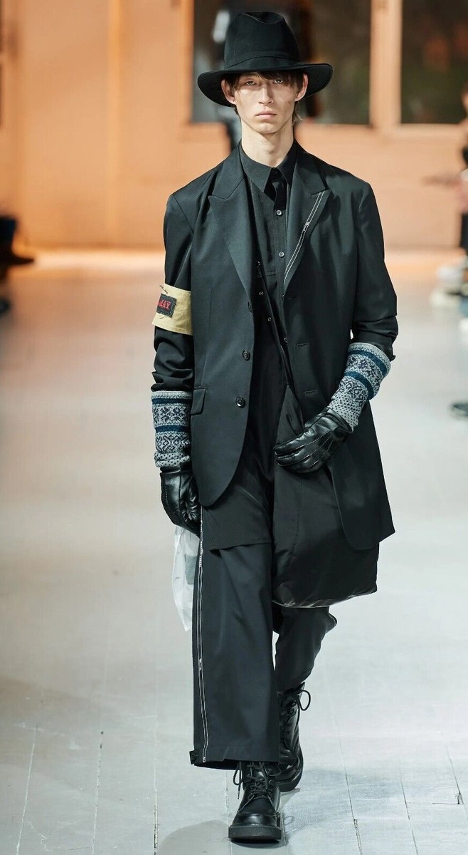 YOHJI YAMAMOTO POUR HOMME AW20 WOOL WIDE LEG KODAMA TROUSERS YOHJI YAMAMOTO POUR HOMME AW20 WOOL WIDE LEG KODAMA TROUSERS