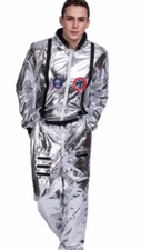 Men’s Astronaut Costume Spaceman Suit Halloween Adult Costumes US Shipping