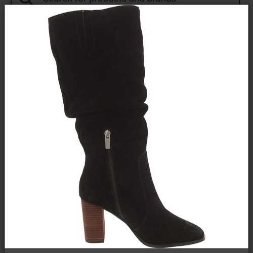 Splendid Women’s Boots Suede Gladis Ruched Square Toe High Heel Boots Size 6.5 - Picture 5 of 13