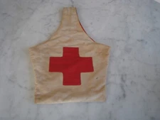 Vintage Red Cross Cloth Accessory Medical Bag
