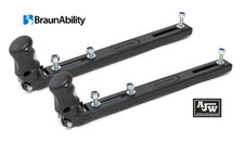2 x Unwin HAL 3 Seat Fixture BLACK Clamp Runner Tracking Rail Minibus Van