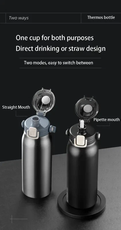 Stainless Steel Insulated Tumbler with Straw for Hot & Cold Drinks