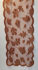 Holiday Table Runner-Leaf Pattern 74"L x 12"W