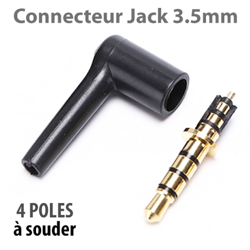 Conector macho estéreo de 4 polos 3,5 mm, conector de | eBay