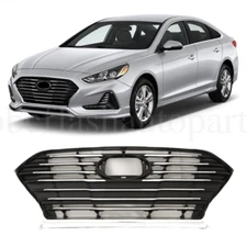 Upper Grille Fits For 2018 2019 2020 Hyundai Sonata Front Bumper Grill Chrome