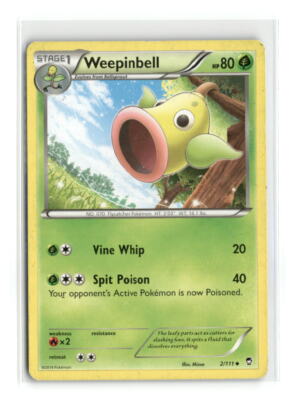 weepinbell pokemon card Weepinbell - #2/111 - Pokemon TCG Card-LP