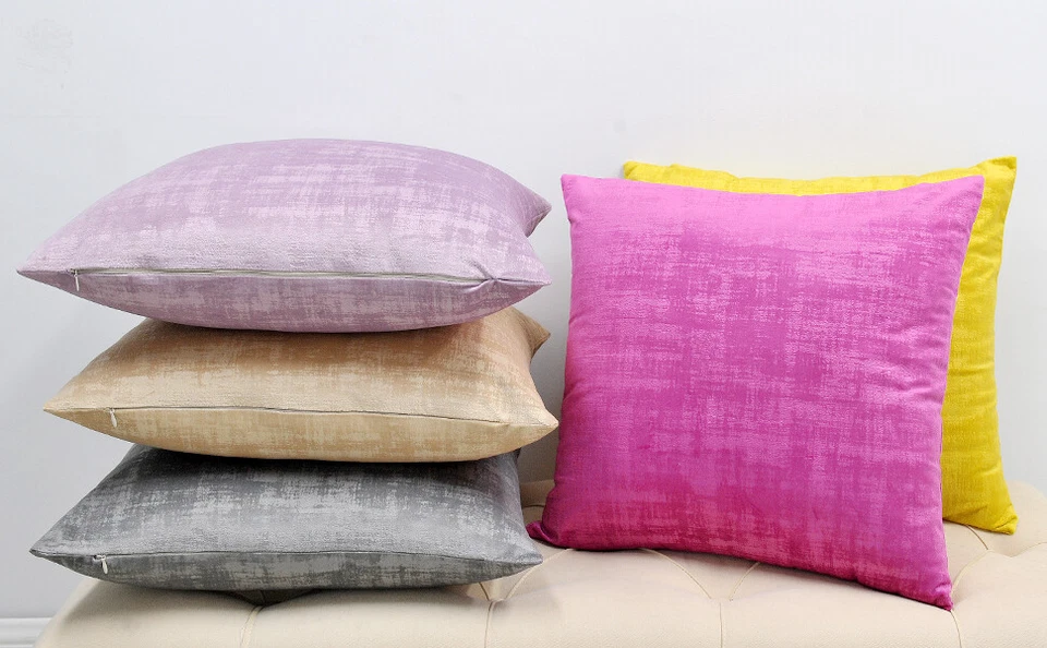 Juego de 4 Funda Cojín Terciopelo Texturizado Premium Suave Decorativa Funda Almohada Foto 2 de 4