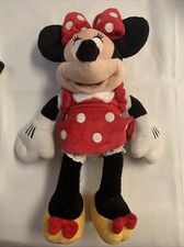 Disney Store Minnie Mouse Plush Polka Dot Red Dress Disney Store Logo
