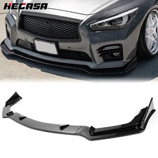 Front Bumper Lip Spoiler Splitter For Infiniti Q50 Sport 2014-2017 Carbon Fiber Front Bumper Lip Spoiler Splitter For Infiniti Q50 Sport 2014-2017 Carbon Fiber