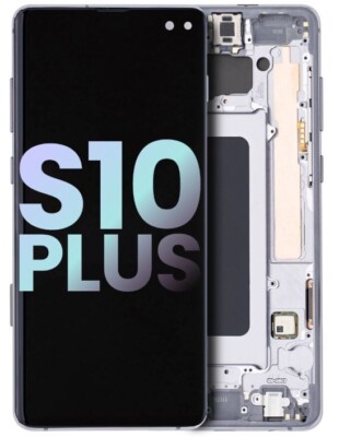 OEM Genuine Samsung Galaxy S10 Plus OLED Display Screen Frame (Service Pack) BLk