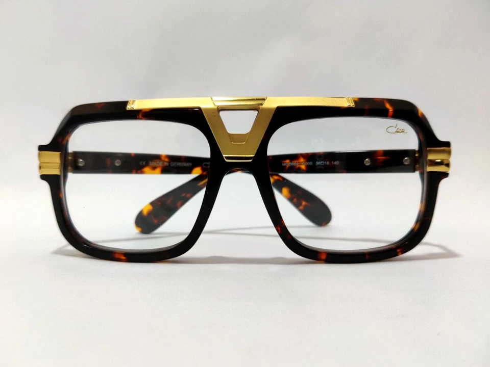 Очки солнцезащитные Cazal черепаховая и золотая оправа с прозрачными линзами мужские женские очки унисекс  - Изображение 3 из 4