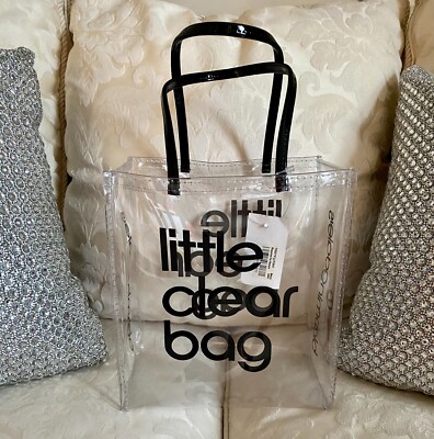 Lot of 2 Bloomingdale's Little Clear Bag Plastic Tote Lunch